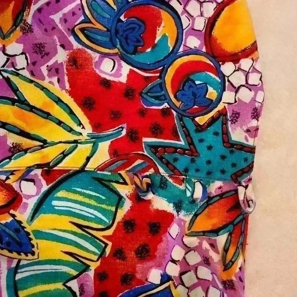 Vintage 90s Floral Print Maxi Dress - Picture 4 of 9